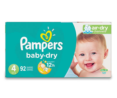 Baby-Dry Diapers, Size 4, 92-Count