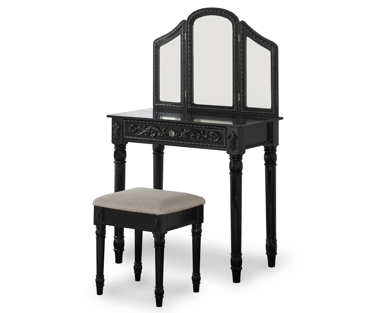 Big lots vanity online and stool