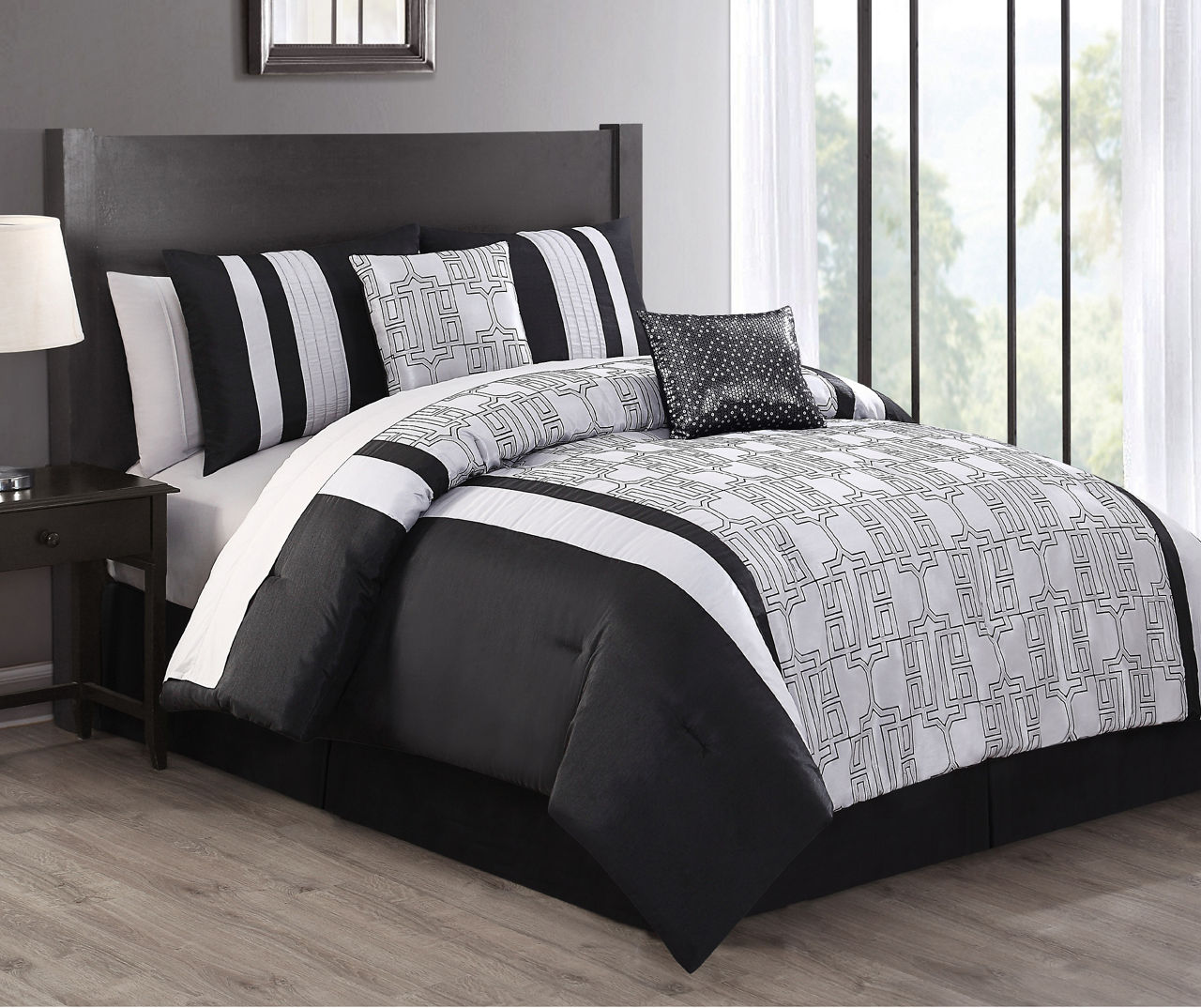 Aprima Aprima Alchemy Silver & Black 10Piece Comforter Sets Big Lots