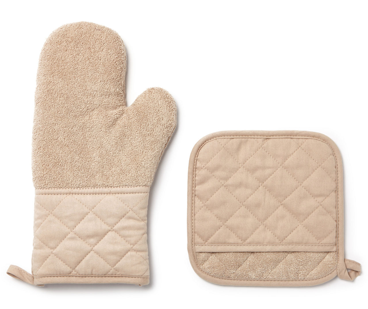 Tan Oven Mitt & Pot Holder Set