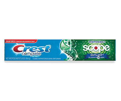 Crest Complete Whitening + Scope Outlast Mint Toothpaste, 5.8 oz
