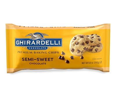 Ghirardelli Chocolate Semi-Sweet Chocolate Premium Baking Chips 12 oz. Bag