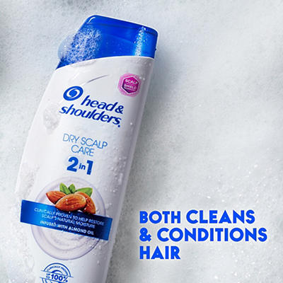 Head and Shoulders 2 in 1 Dandruff Shampoo and Conditioner, Anti-Dandruff Treatment, Dry Scalp Care for Daily Use, Paraben Free, 8.45 oz