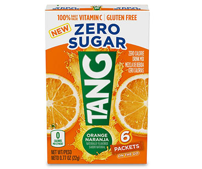 Tang Zero Sugar Orange Zero Calorie Drink Mix 0.77 oz. Box