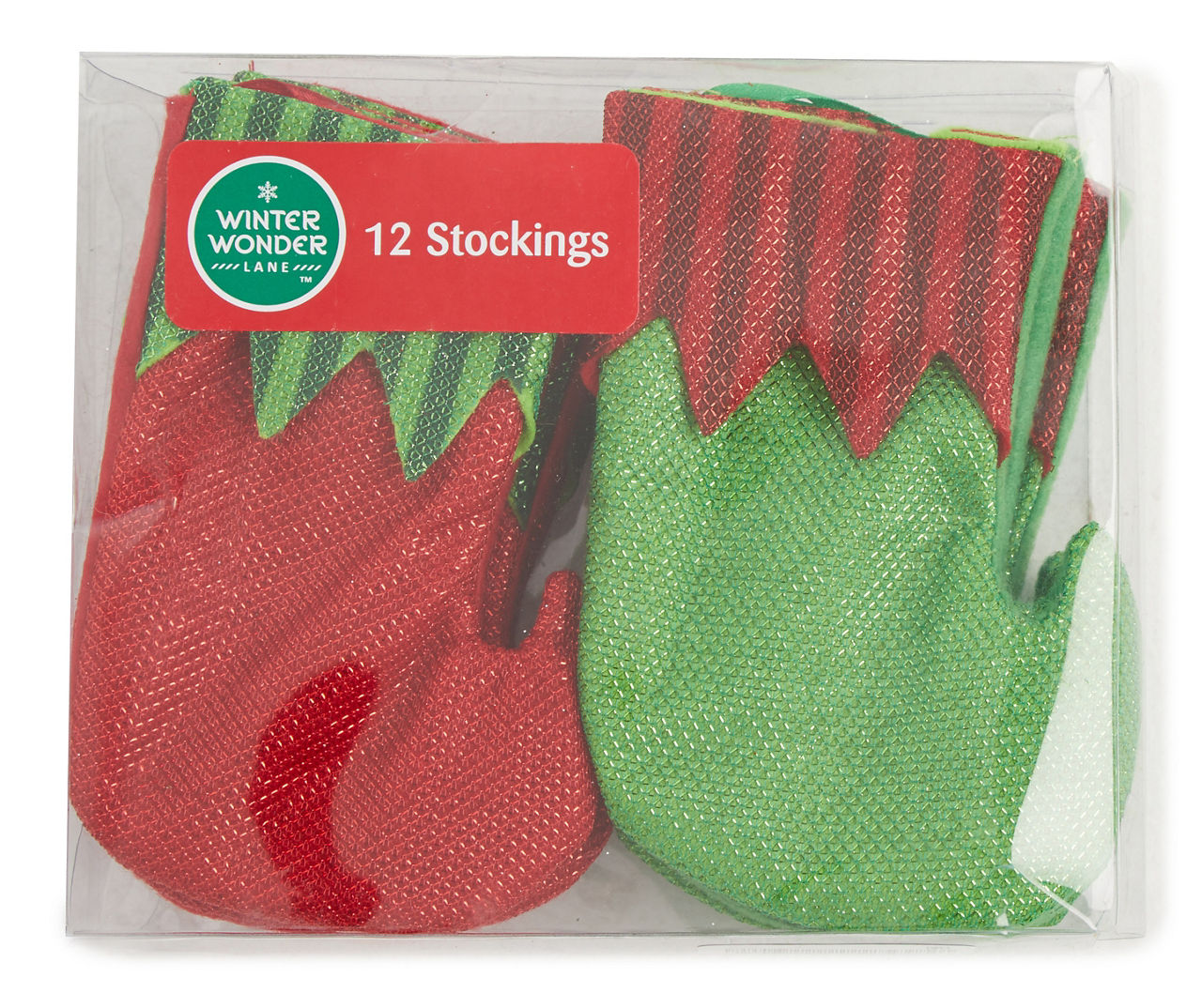 Red  and White  Christmas Mini Stocking With Red and Green Sequins 