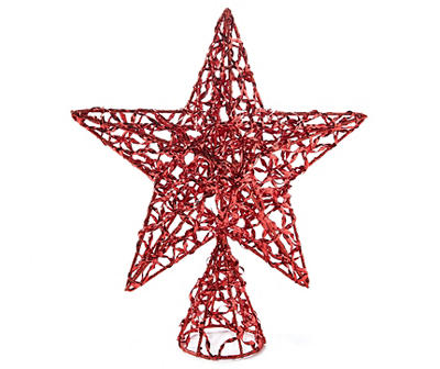 Red Star Metallic Tree Topper
