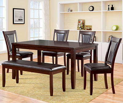 Harlow 6-Piece Dining Set with Bench