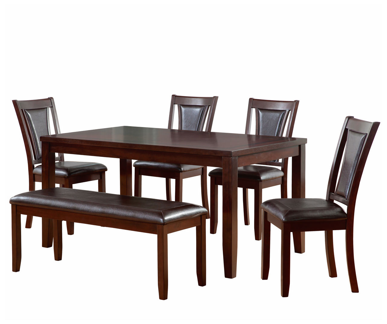 Real Living Harlow 6-Piece Padded Dining Set with Bench