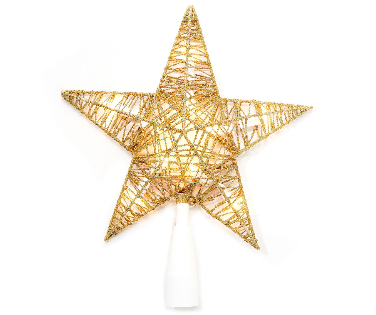 Winter Wonder Lane Gold Mesh Star Light-up Tree Topper 