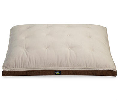 Brown & Cream Memory Foam Blend Pet Bed, (36" x 27")