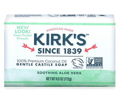 Kirk's Gentle Soothing Aloe Vera Castile Soap 4 oz