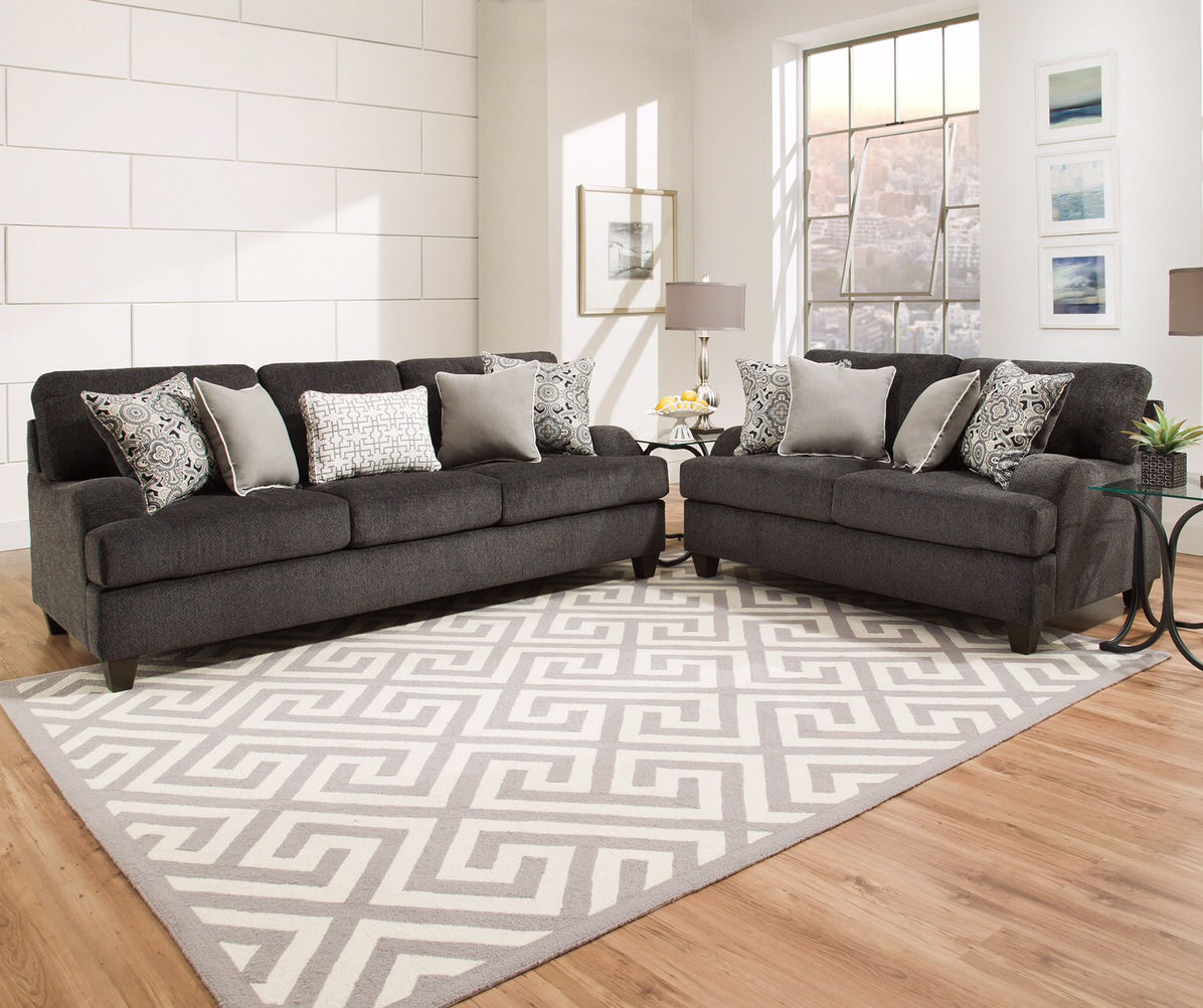 Simmons Freeport Slate Memory Foam Sofa