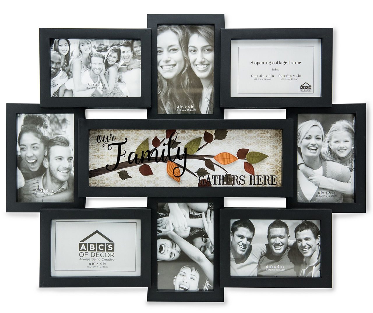 "Family Gathers" Black 8Opening Picture Frame Big Lots