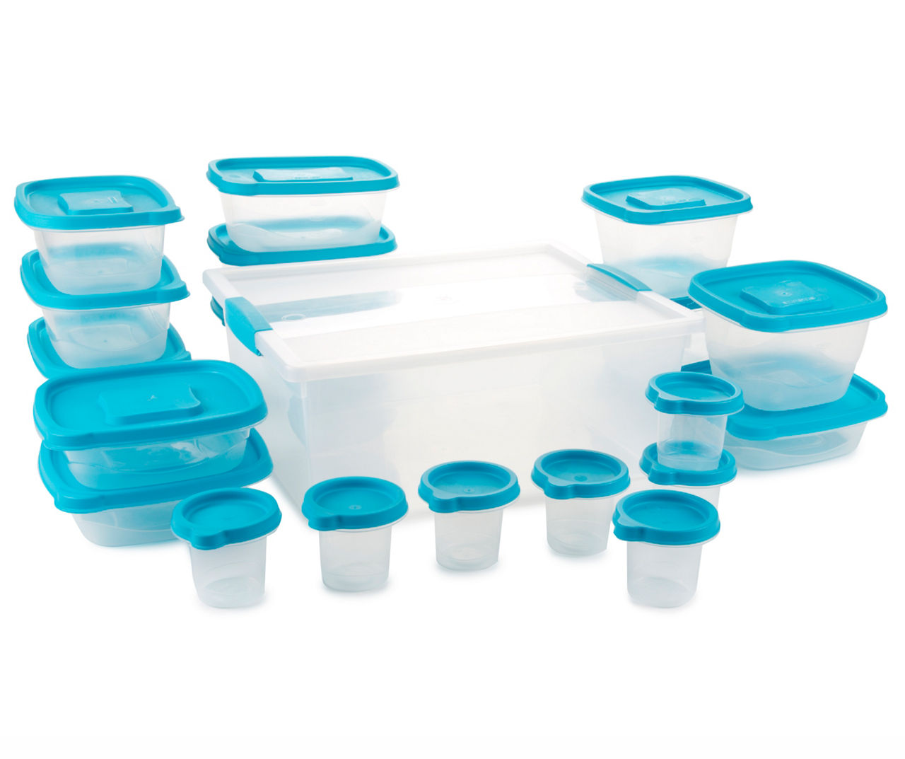 Blue Plastic Food Storage Set, 40-Piece | Big Lots