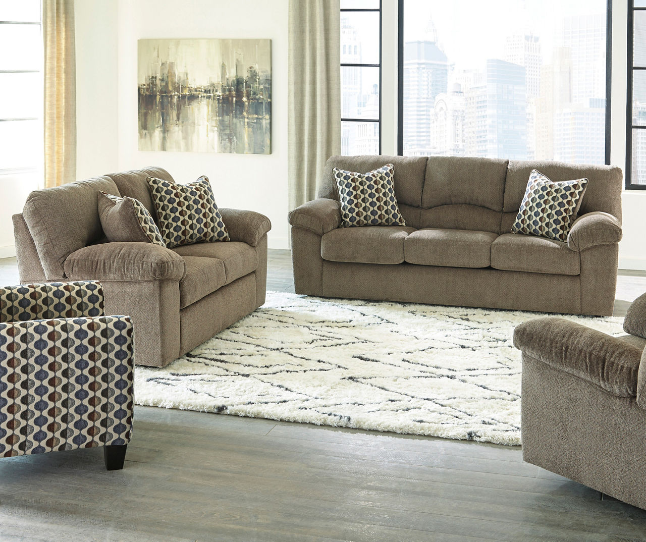 Ashley Pindall Brown Sofa