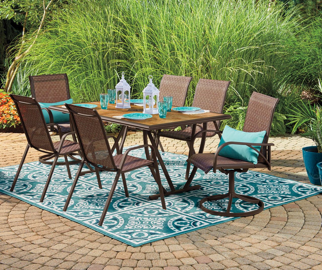 Tile top patio deals table