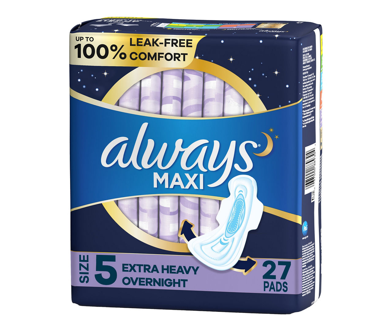 ALWAYS Ultra Thin Size 4 Overnight Pads with Wings Scented, 24