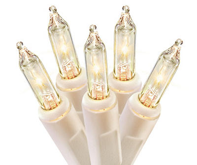Clear Mini Light Set with White Wire, 150-Lights