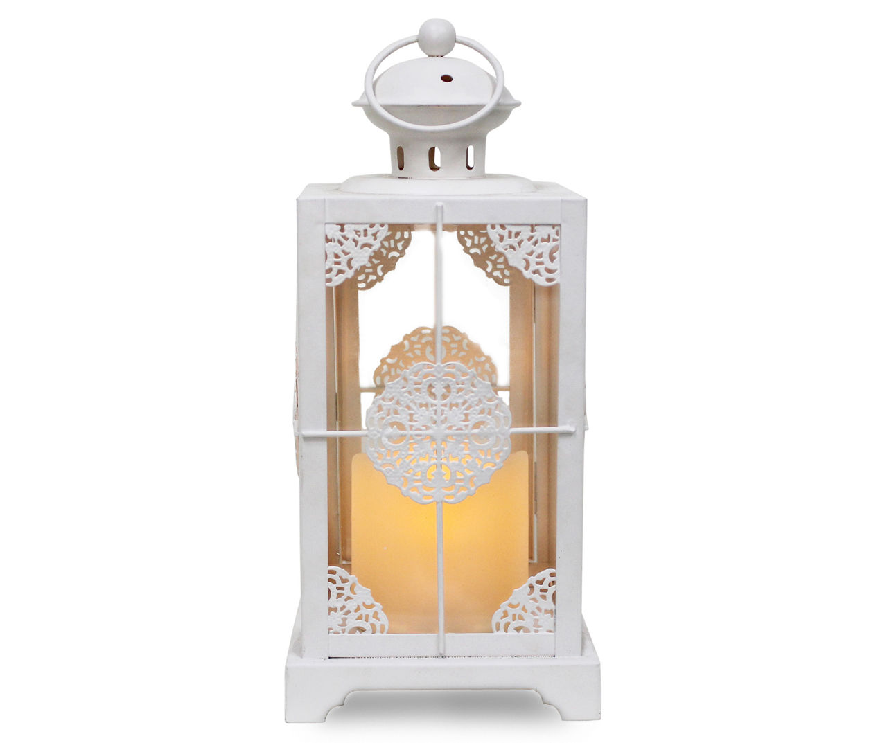 Wilson & Fisher Glass Carved Battery Operated Lantern