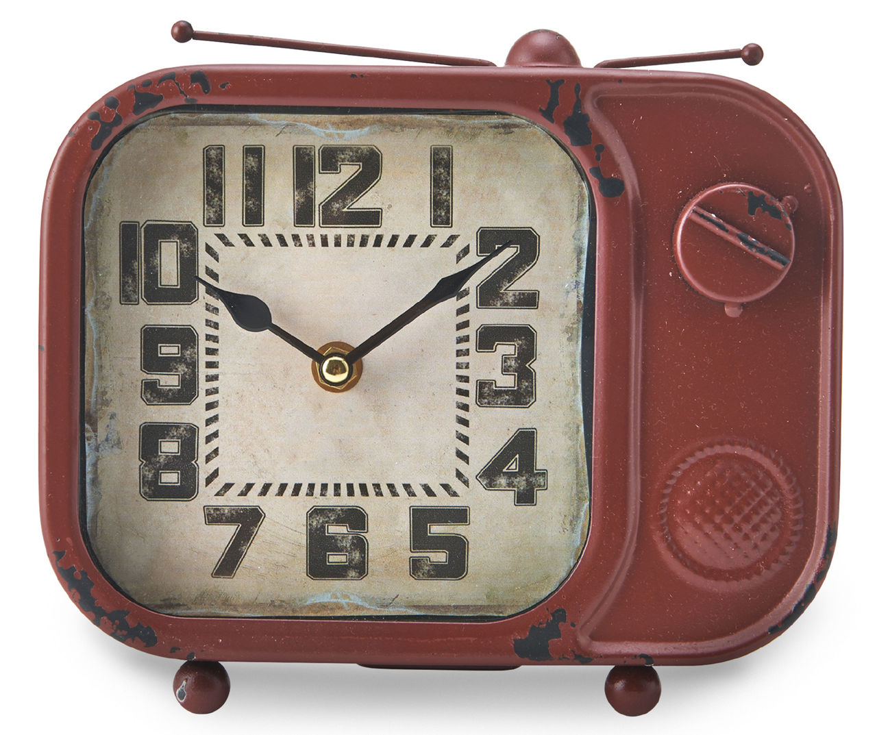 Red Radio Side Dial Clock | Big Lots