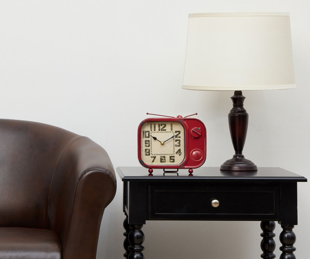Red Radio Side Dial Clock | Big Lots