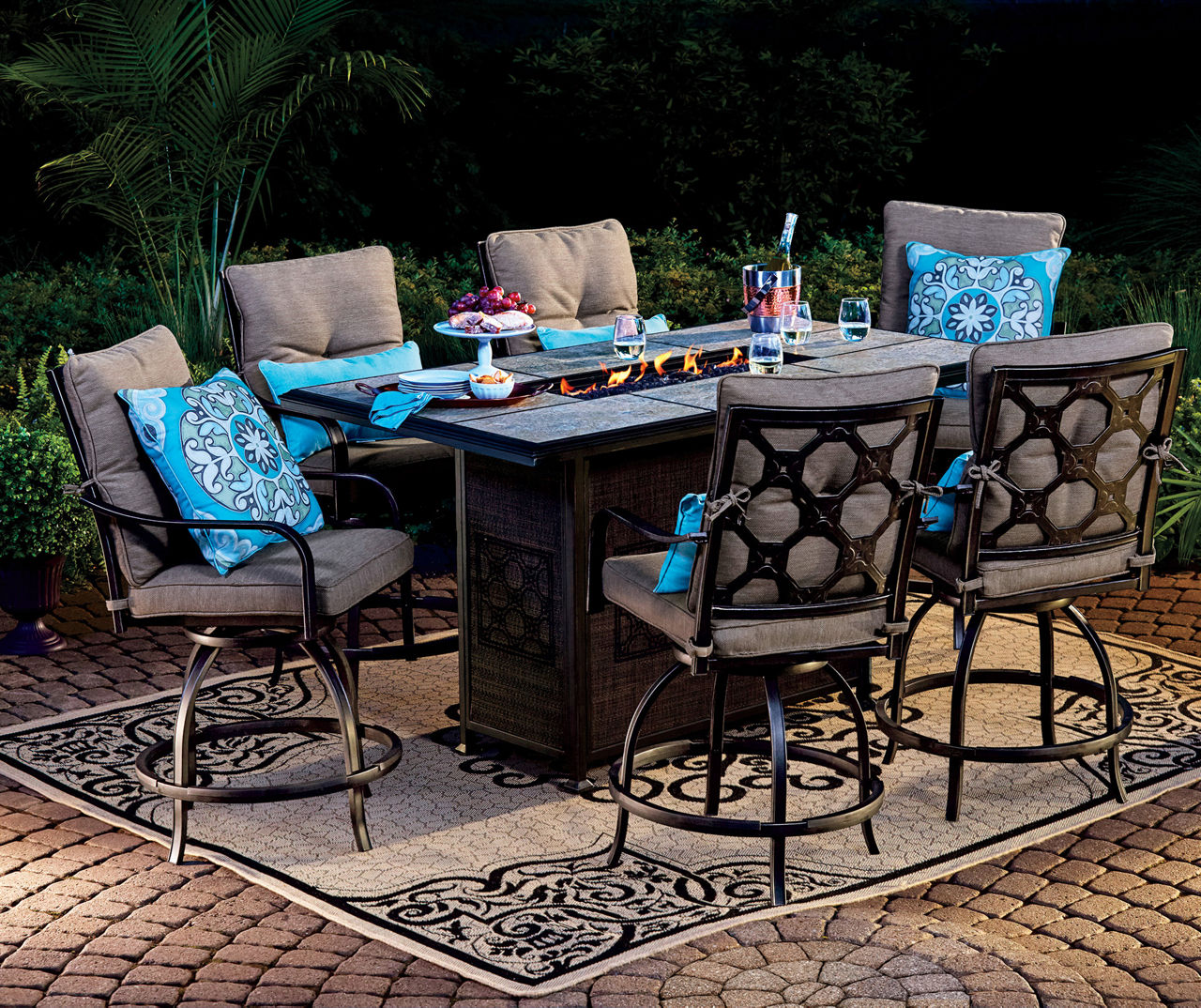 Big lots gas fire pit deals table