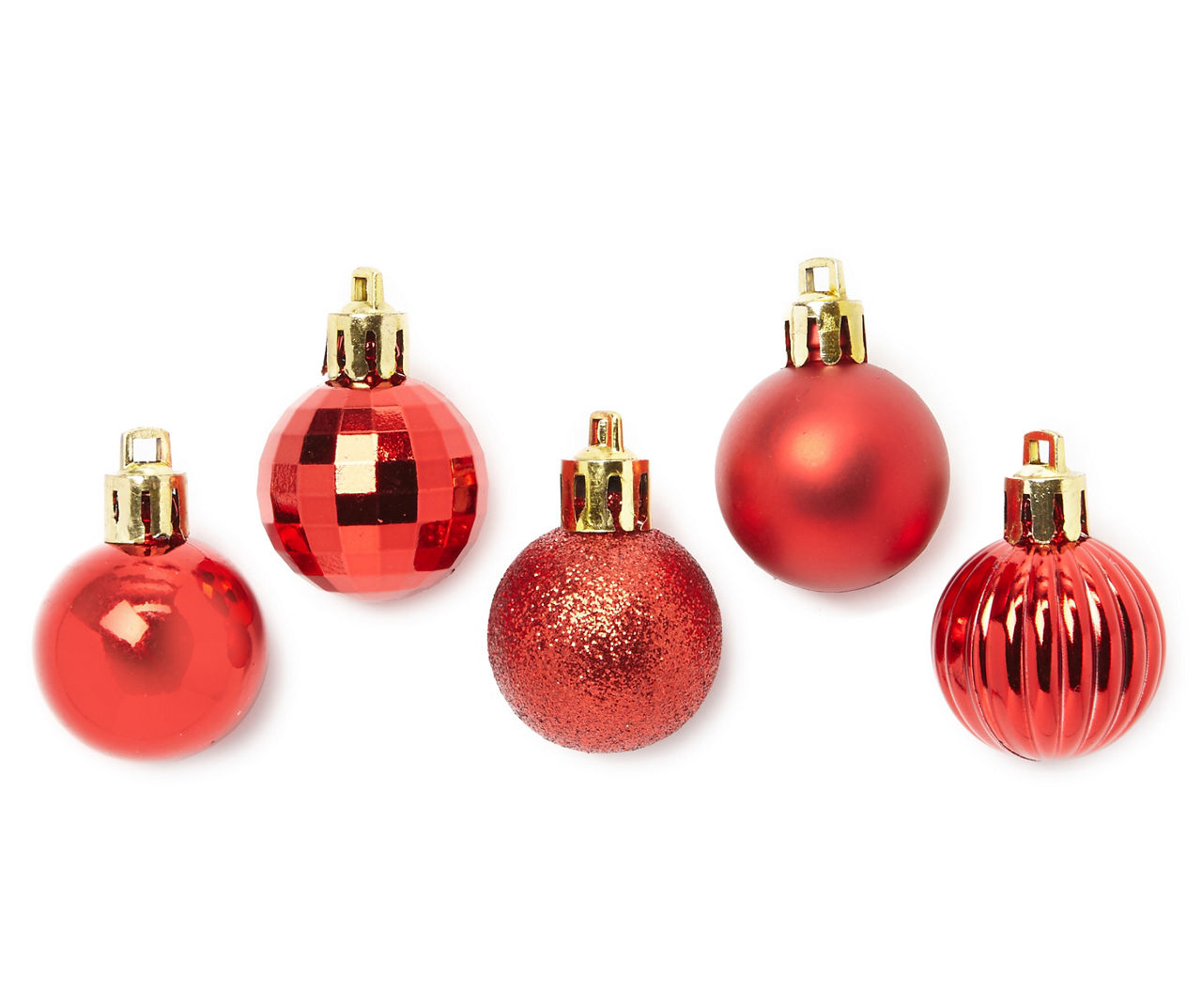 Mini Red 45-Count Shatterproof Ornament Set