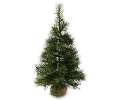 24" Mini Hardneedle Burlap Artificial Christmas Tree
