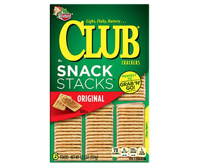 Keebler Club Crackers, Snack Stacks, Original, Grab 'N' Go, 2.08 oz Packages (6 Count)