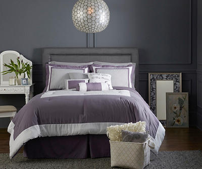 Aprima Hotel Purple & Gray 8-Piece Comforter Sets