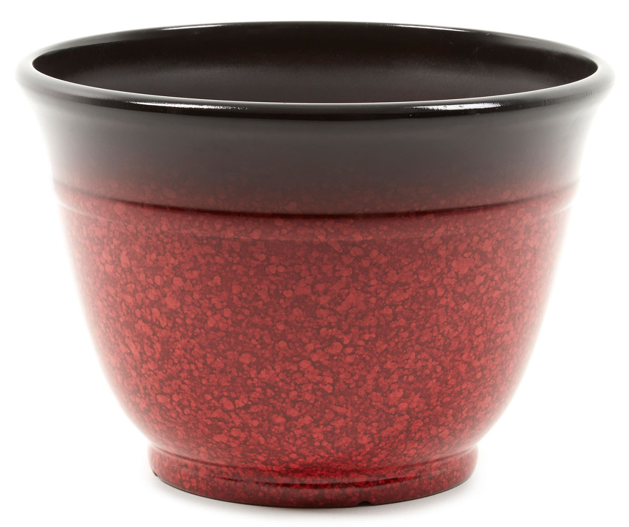 16IN ZEUS I RED PLANTER REACTIVE FINISH