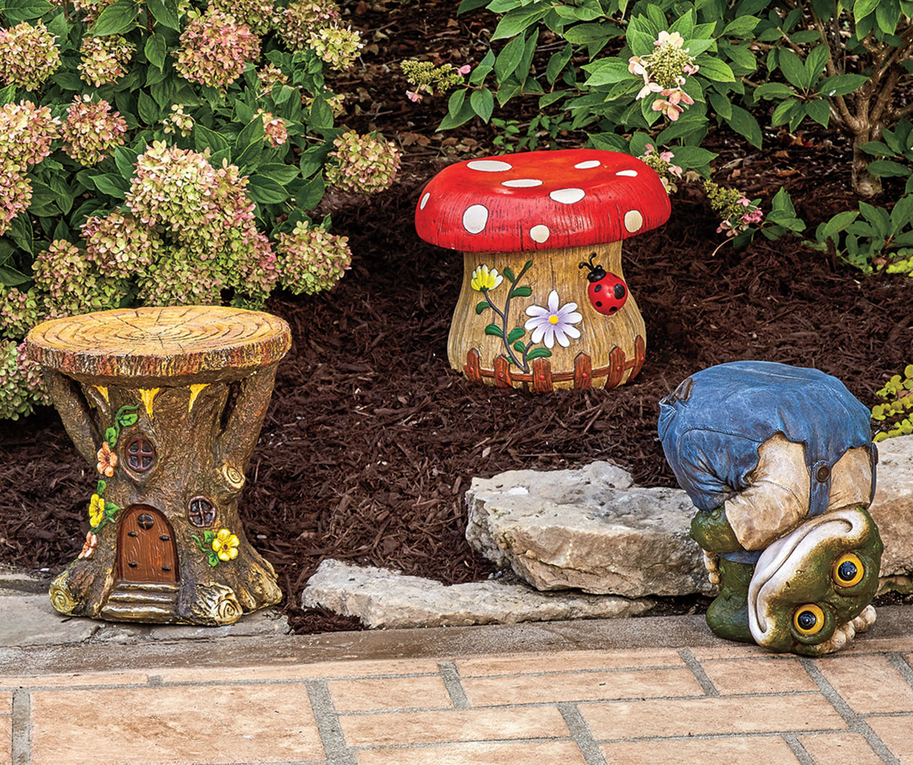 Mushroom seats for the garden hot sale