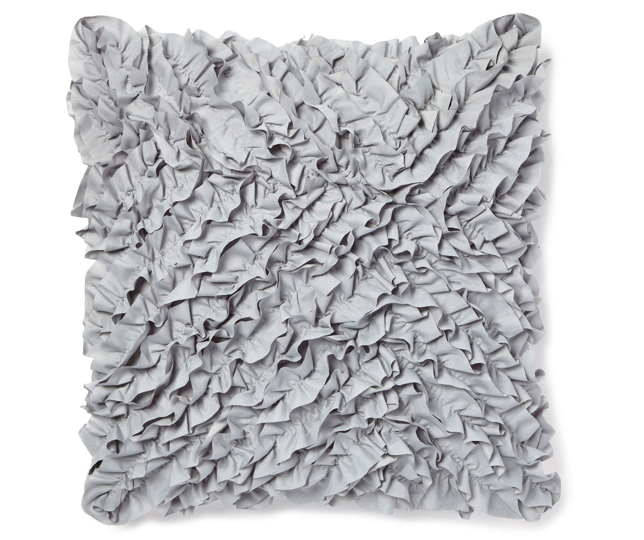 Ruffle Throw Pillow, The Soft White Ruffles