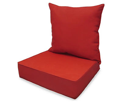 2 PC DEEP SEAT CUSHIONS RED