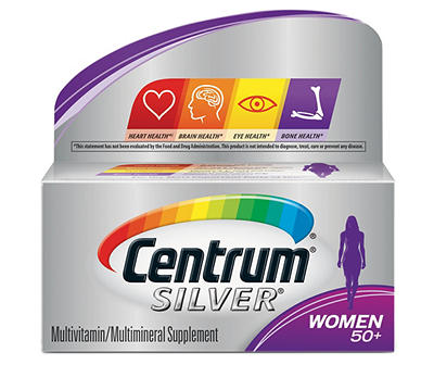 Centrum Silver Women's Multivitamin for Women 50 Plus, Multivitamin/Multimineral Supplement with Vitamin D3, B Vitamins, Calcium and Antioxidants, Gluten Free, Non-GMO Ingredients - 40 Count