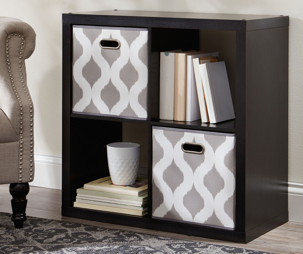 Stratford Reclaimed Gray 4-Cube Storage Organizer