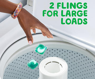 Flings Liquid Laundry Detergent Pacs, 42-Count