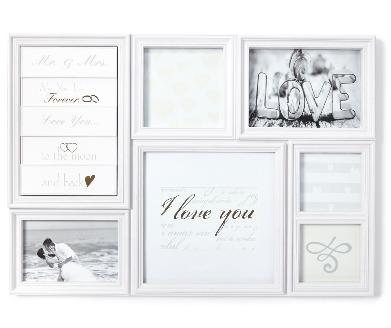 Wedding White Collage Picture Frame