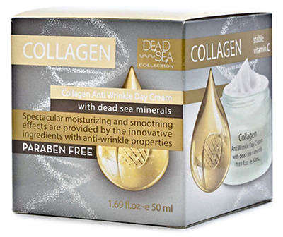 Collagen Anti Wrinkle Day Cream with Dead Sea Minerals, 1.69 Oz.