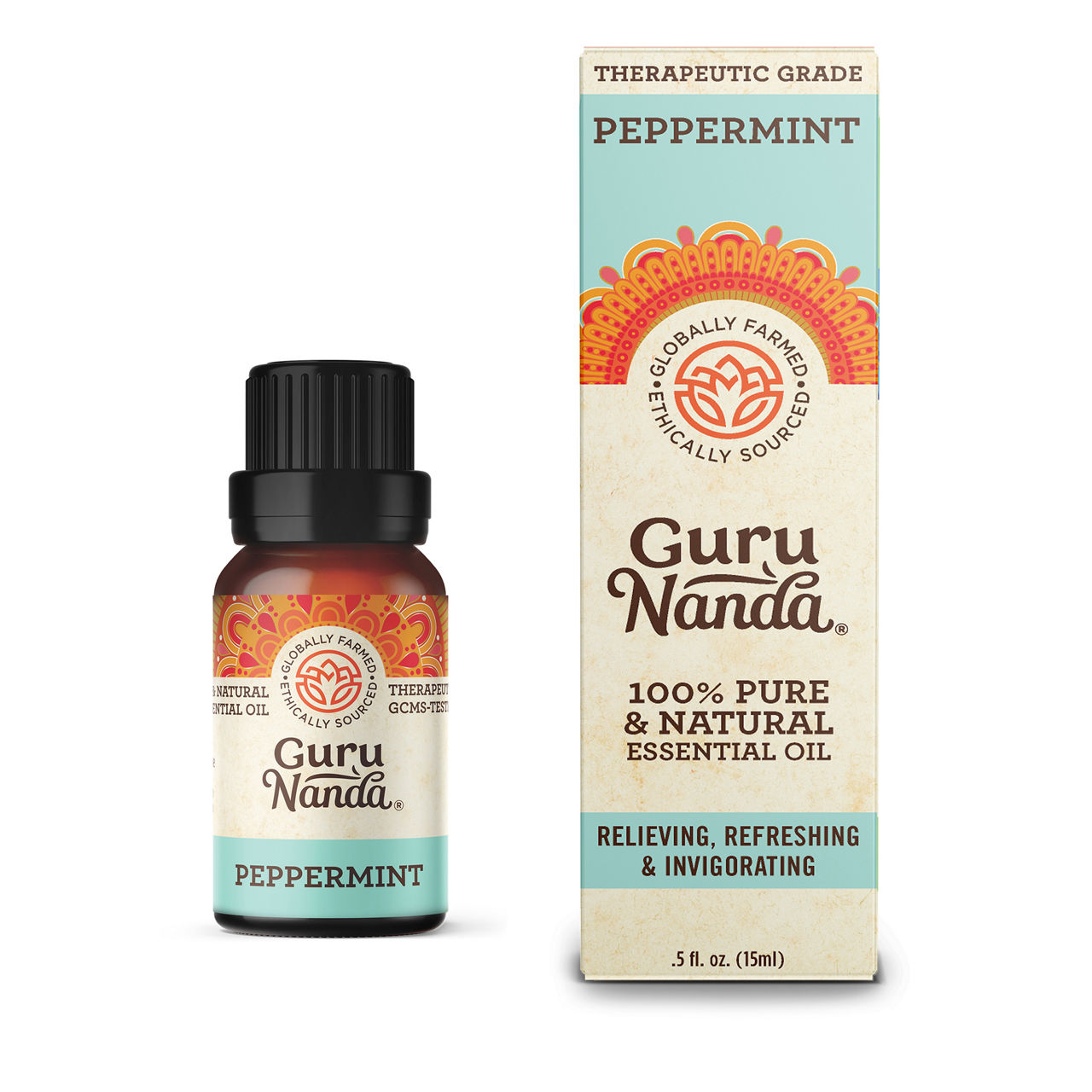 Gurunanda Peppermint Essential Oil (Pack of 2 X 15 Ml) - 100% Pure