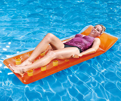 Blue & Orange Inflatable Pool Lounger Floats, 2-Pack
