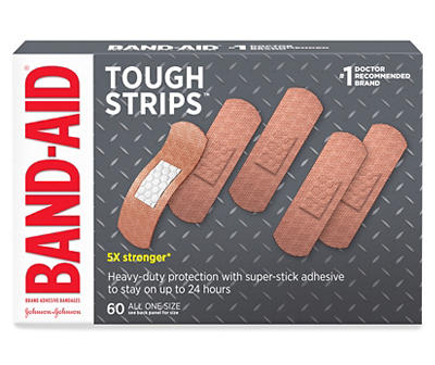 Tough Strips Adhesive Bandage, All One Size, 60 ct