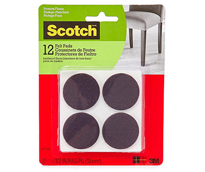 Scotch 1.5 Round Brown Felt Pads