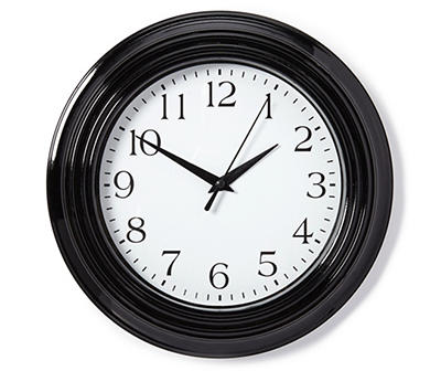 Black Monterey Wall Clock, (10")