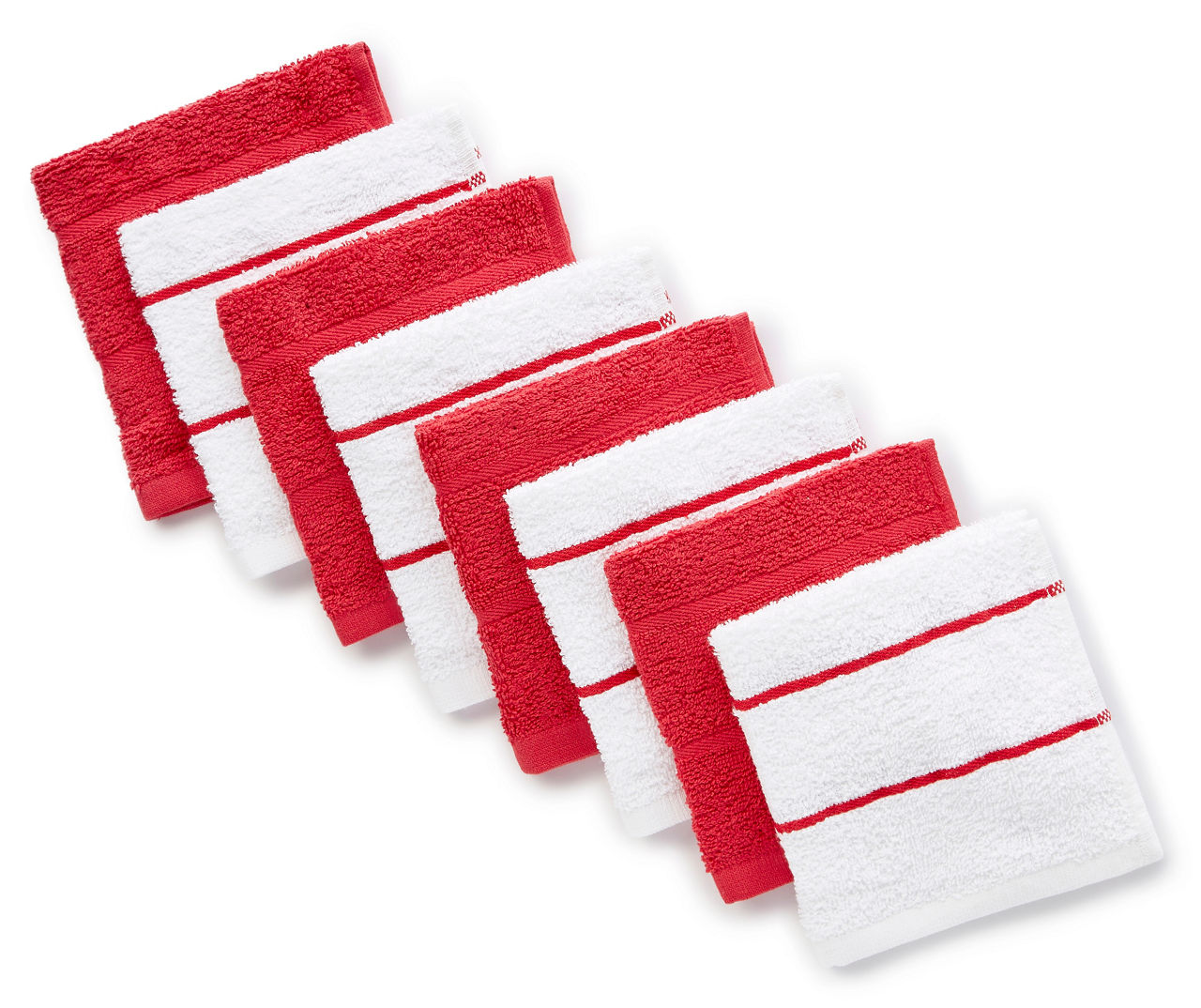 Master Cuisine Red & Plaid Cotton Dish Cloths, 6-Pack