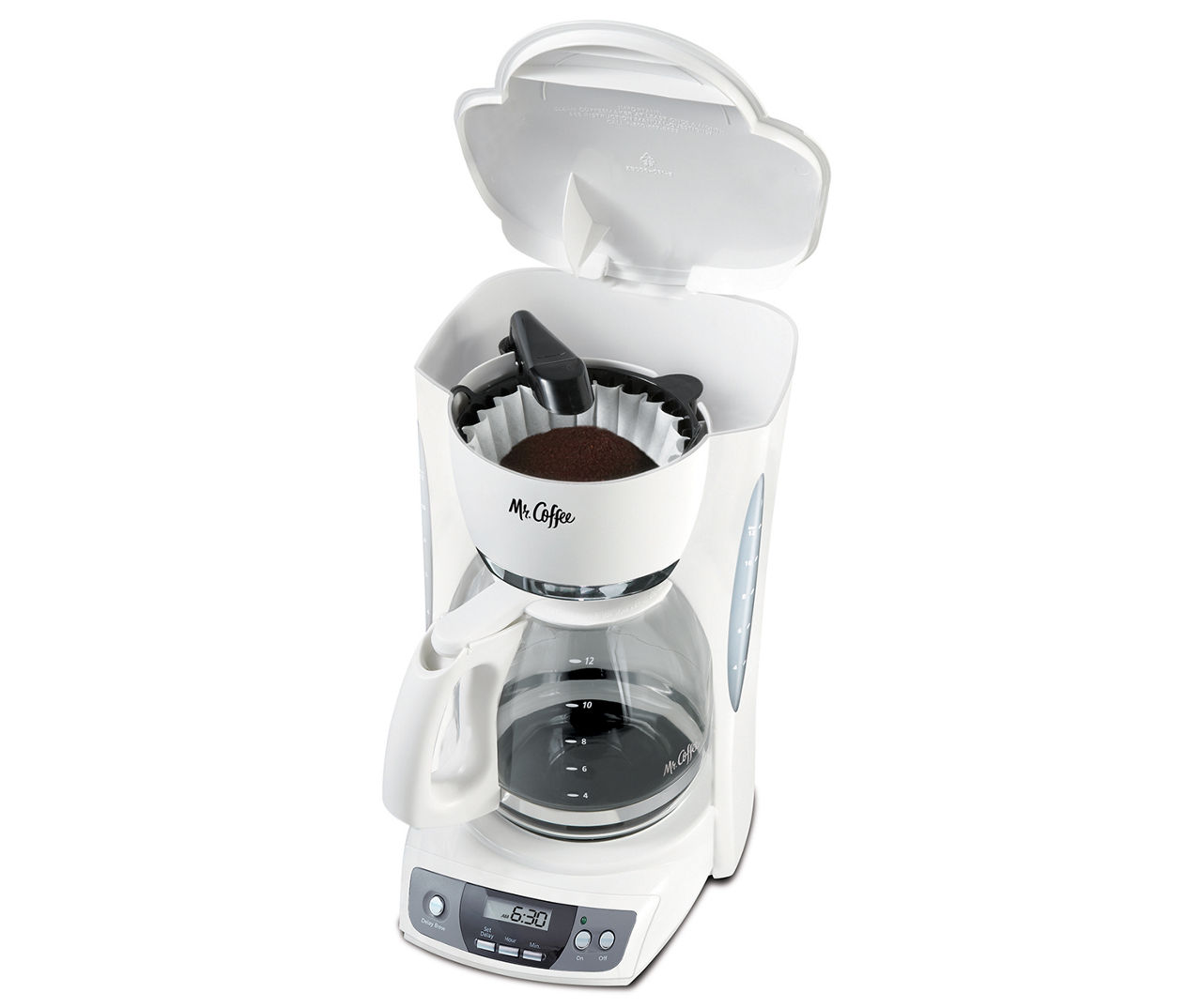 White 12-Cup Programmable Coffee Maker