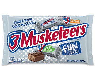 3 MUSKETEERS Chocolate Fun Size Chocolate Bars Candy Bag, 10.48 Ounce