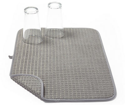 Great Gatherings Gray Microfiber Dish Drying Mat