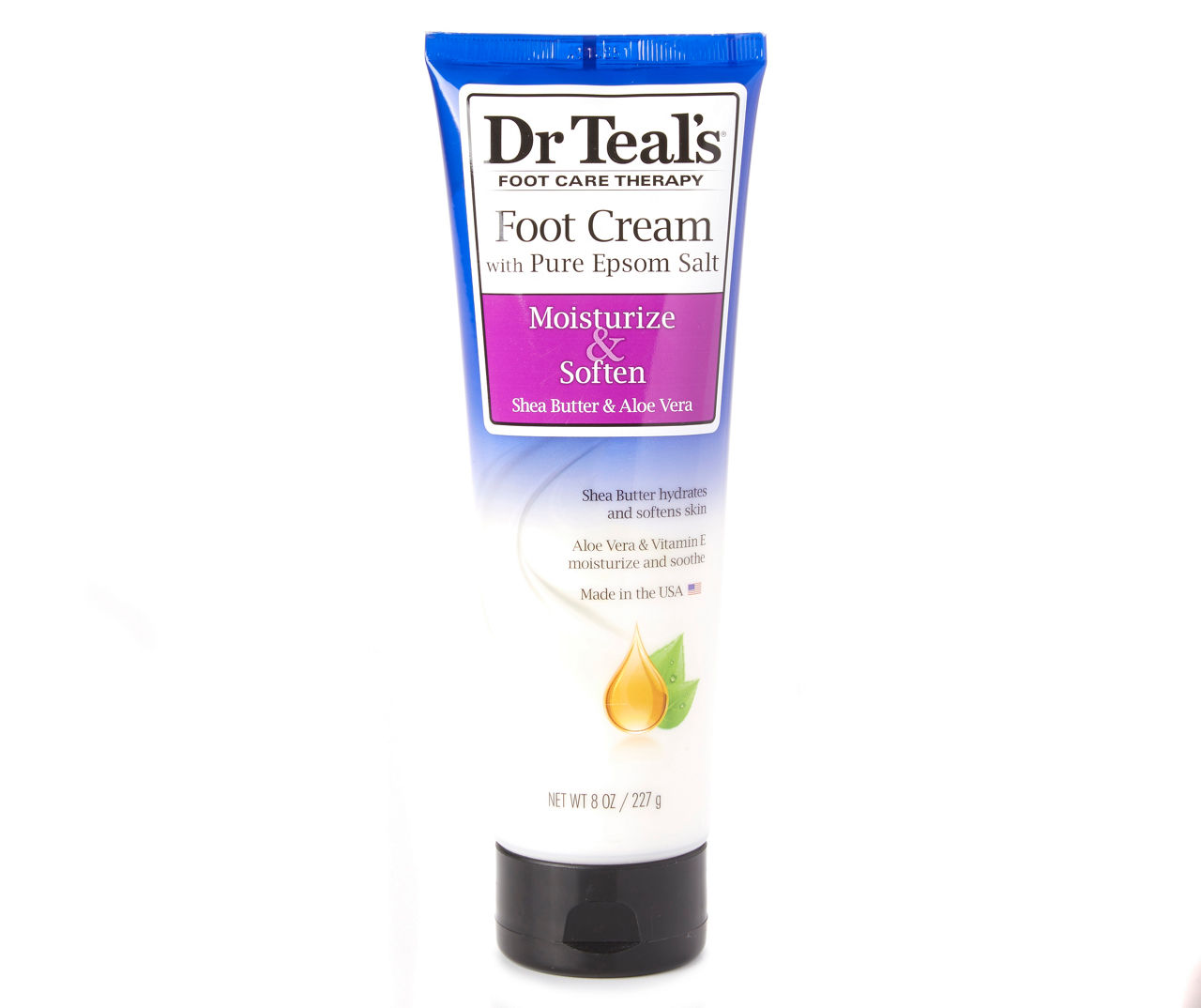Dr Teal's Foot Care Therapy Foot Cream with Pure Epsom Salt, 8 Oz