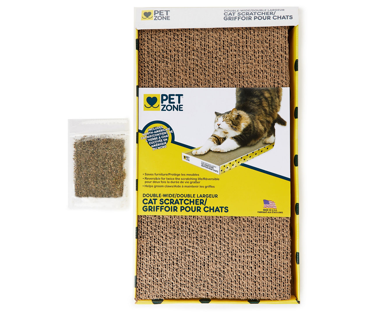 Pet Zone Double Wide Reversible Cat Scratcher with Catnip Big Lots